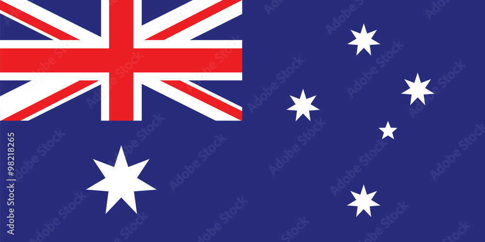 Fototapeta premium Vector of Australian flag.