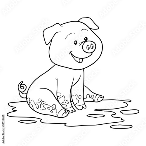 Coloring book (pig)