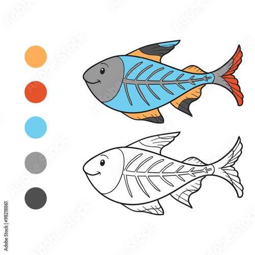 Coloring book (x-ray fish)