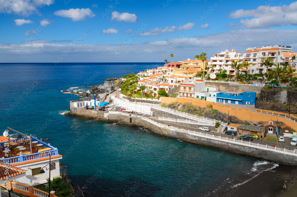 Cosy resort town Puerto de Santiago, Tenerife, Spain