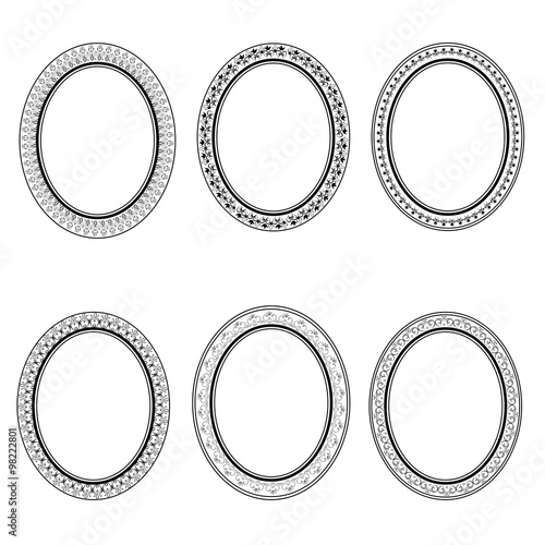 set of oval retro style frame