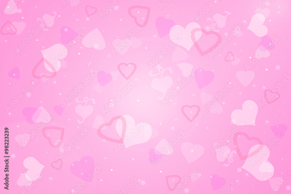 Abstract valentine's day background with pink hearts