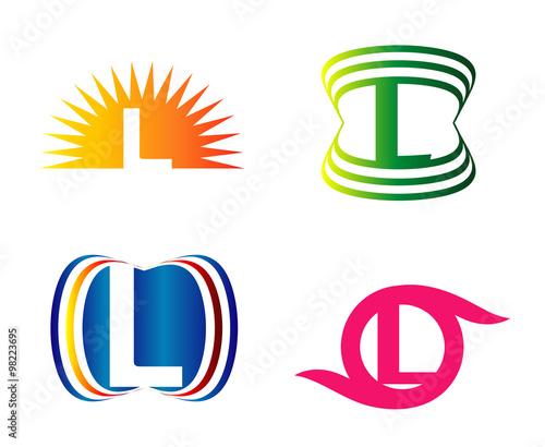L Letters logo Set
