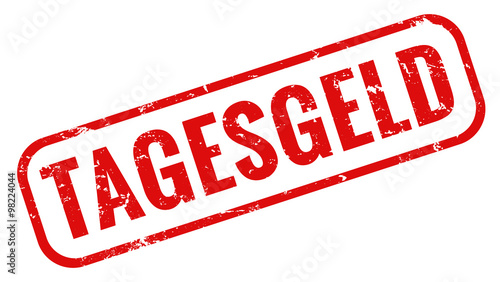 Tagesgeld Stempel rot
