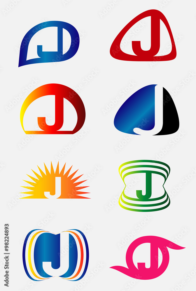 Set of alphabet symbols and elements of letter J, such a logo
Set of alphabet symbols and elements of letter J, such a logo