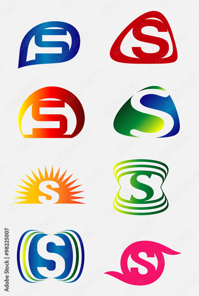 Set of alphabet symbols and elements of letter S, such a logo
Set of alphabet symbols and elements of letter S, such a logo
