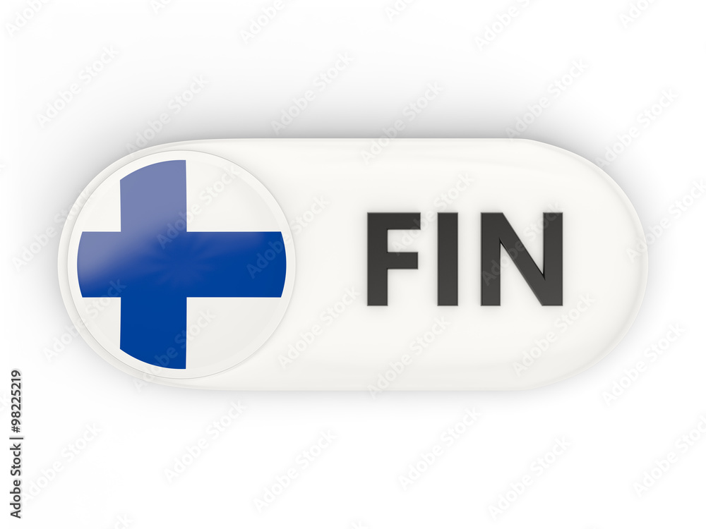 Round icon with flag of finland Round icon with flag of finland