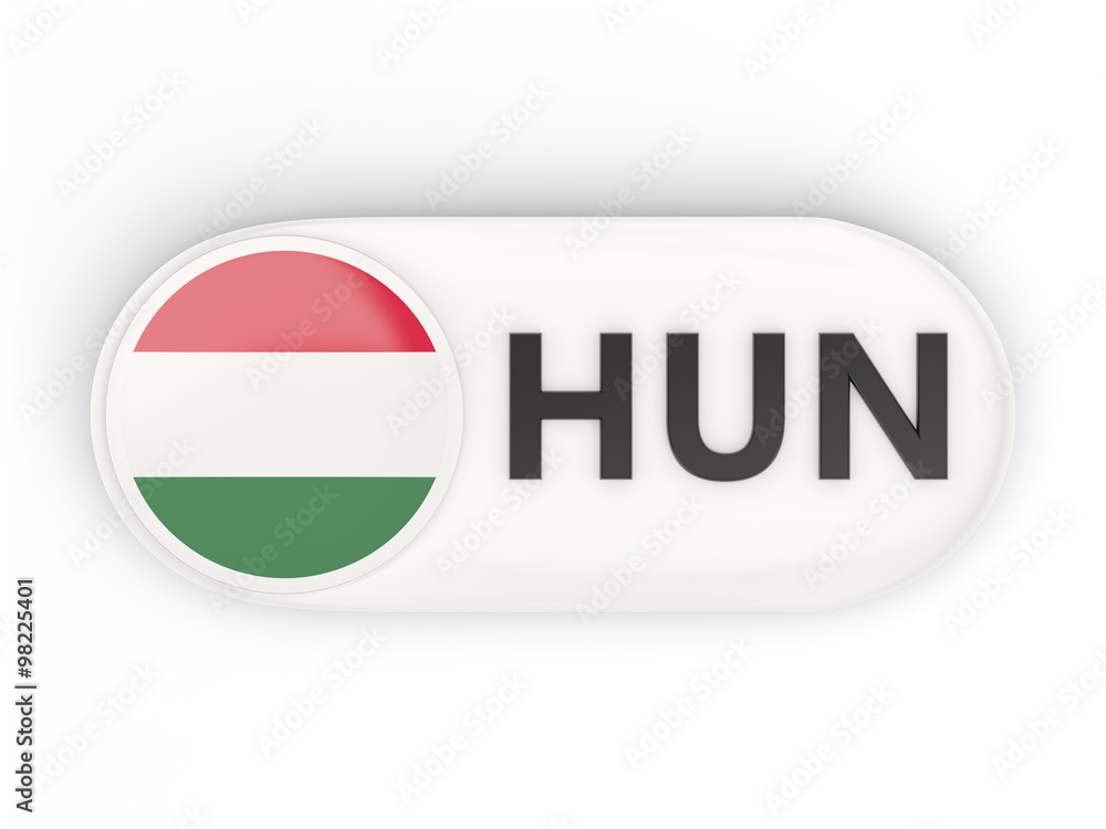 Round icon with flag of hungary Round icon with flag of hungary