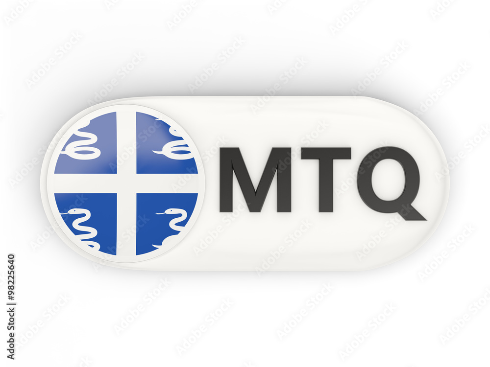 Round icon with flag of martinique Round icon with flag of martinique