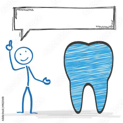 Stickman Tooth Speech Bubble