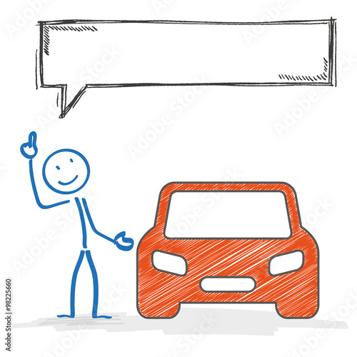 Stickman Car Speech Bubble
