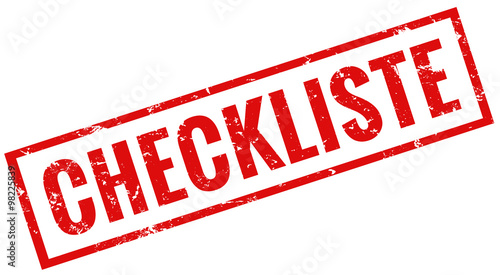 Checkliste Stempel rot