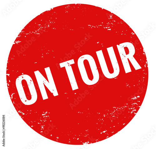 On Tour Stempel rot grunge photo