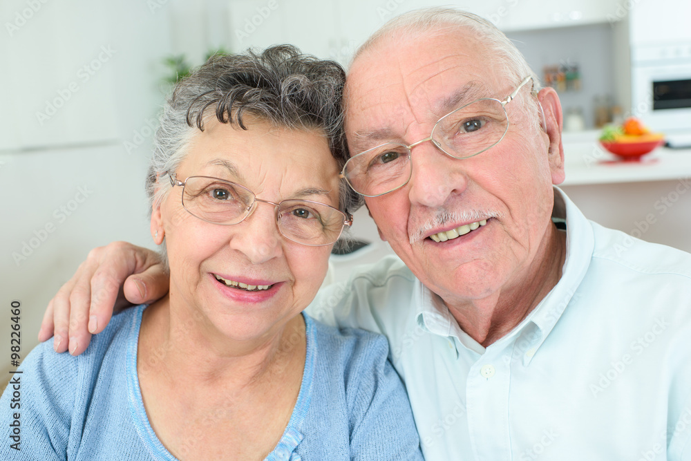 Closeup portrait of elderly couple Closeup portrait of elderly couple