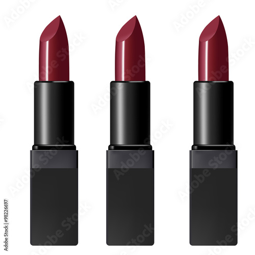The lipstick executed in realistic style. Vector illustration