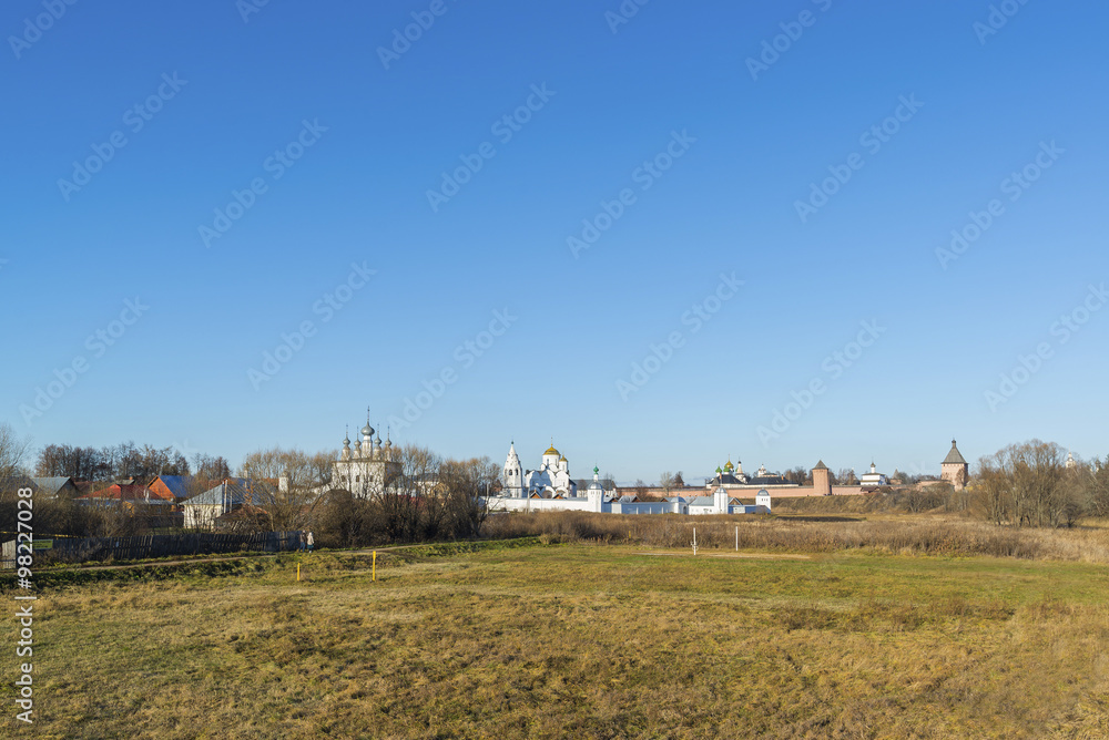 View of Suzdal in  late autumn. Golden Ring  Russia Travel