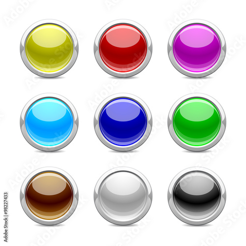 Free Download Round glossy buttons - GFXLoad