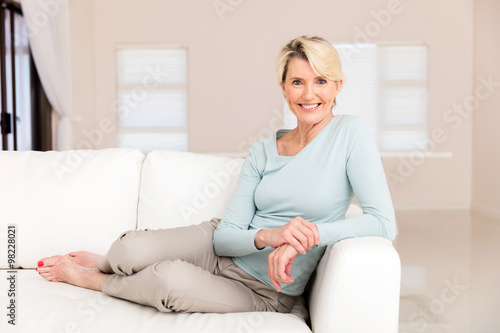 senior woman sitting at home