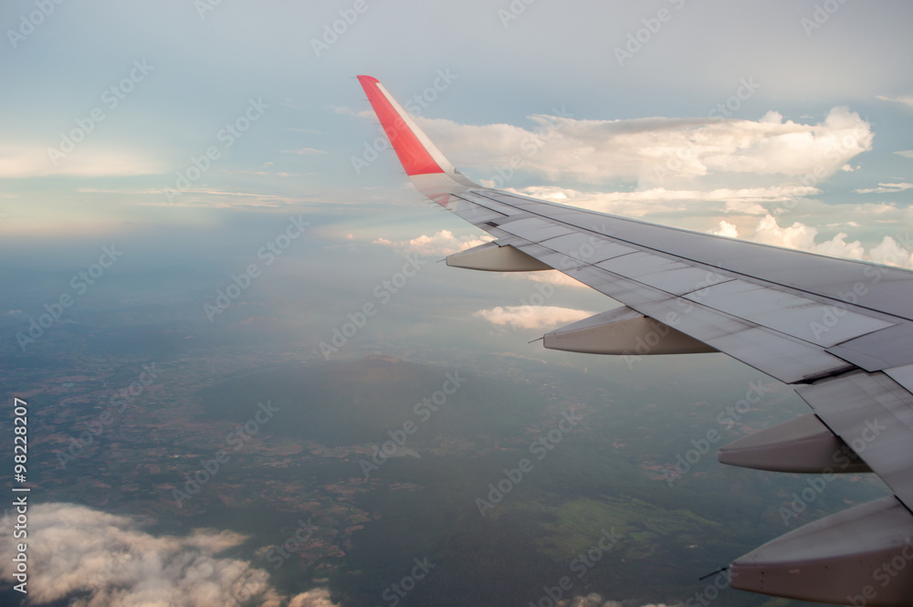 Obraz premium Airplane window Thailand