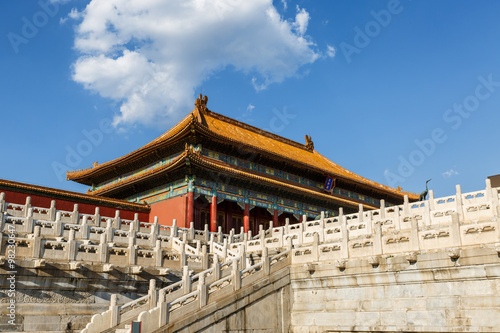 The ancient royal palaces of the Forbidden City in Beijing, China