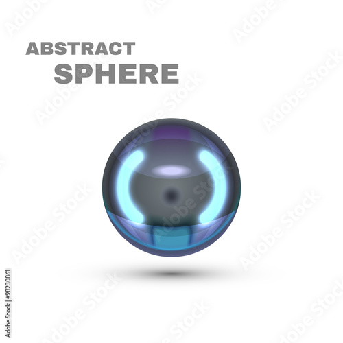 Abstract Sphere. Dark Pearl. Vector