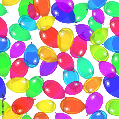 Balloons party Seamless Pattern. Vector