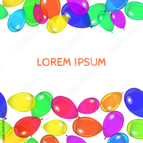 Balloons party. Seamless Background. Vector