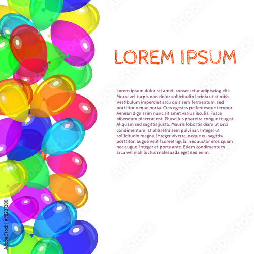 Balloons party. Seamless Background. Vector
