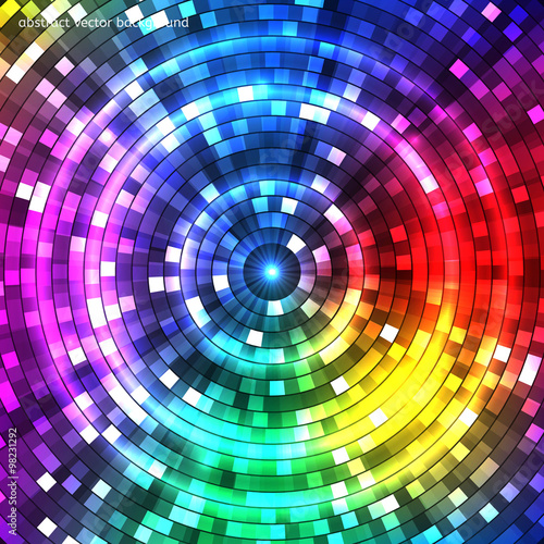 Abstract Colorful Tunnel. Background. Vector