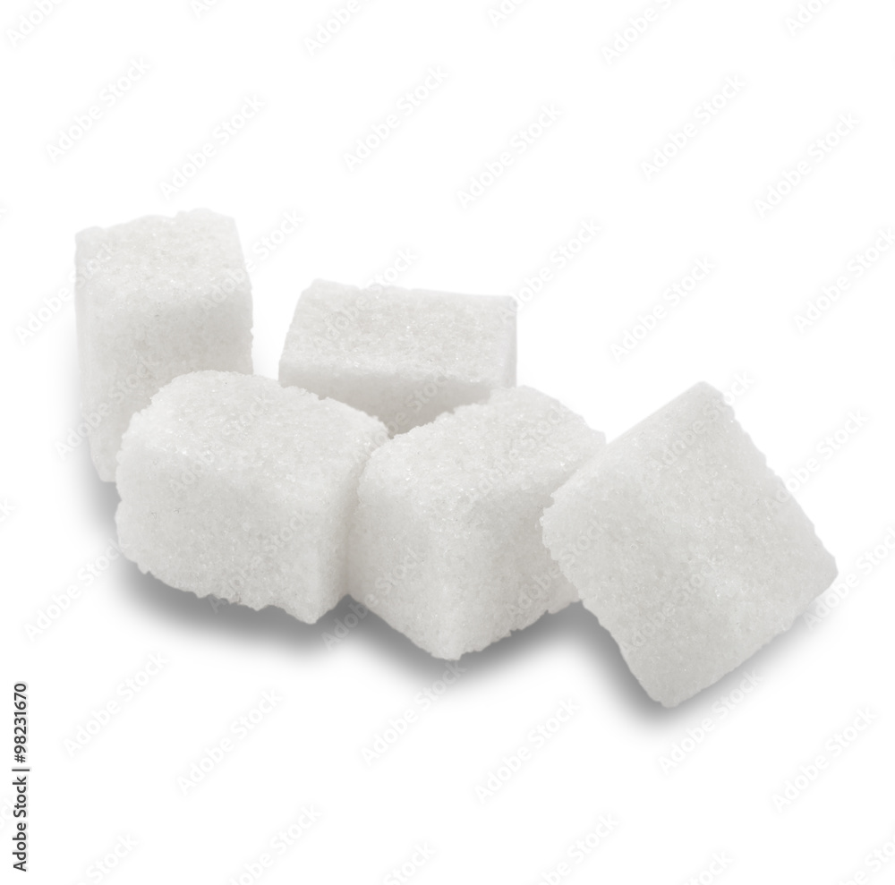 White sugar cubes White sugar cubes