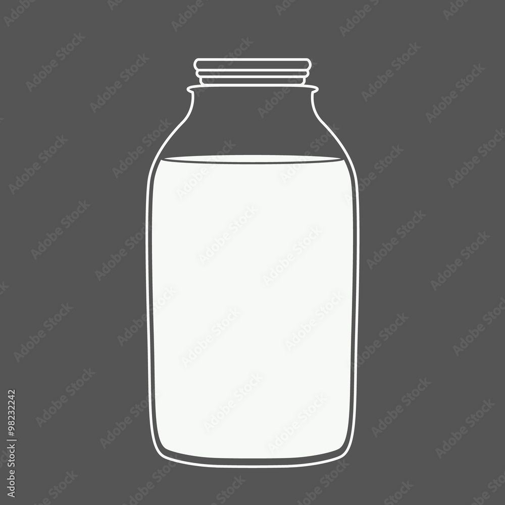 Milk or juice bottle.