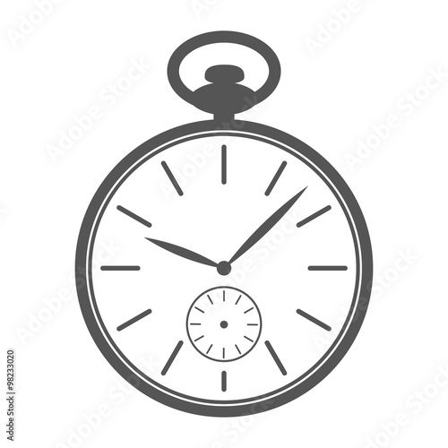 Pocket watch illustration.