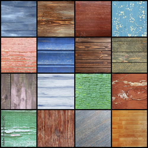Big collection of different wooden backgrounds