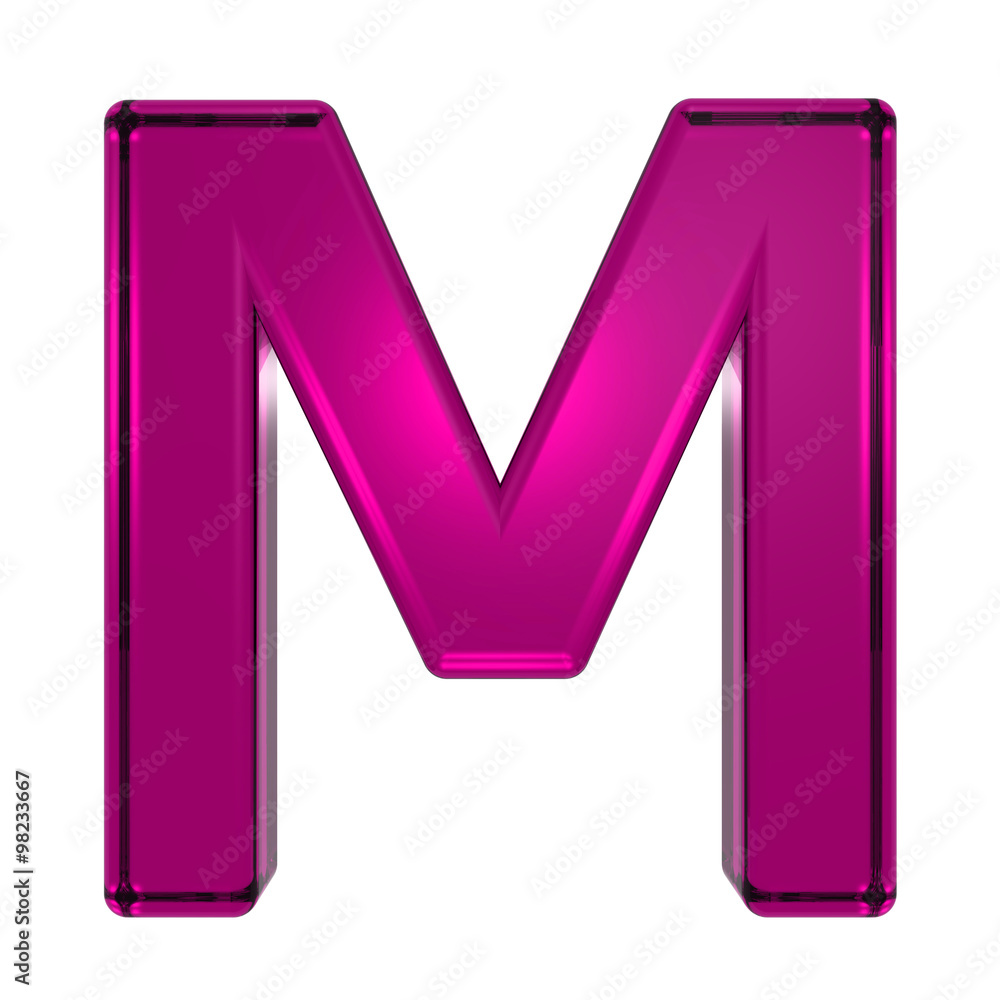 One letter from pink alphabet set, isolated on white. Computer generated 3D photo rendering. One letter from pink alphabet set, isolated on white. Computer generated 3D photo rendering.