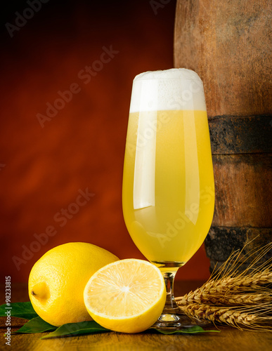 Beer with lemon