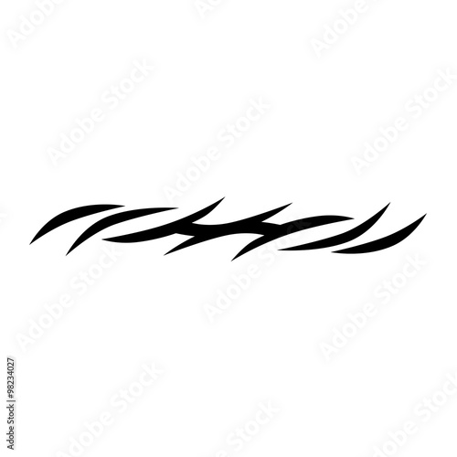 Tattoo tribal vector design sketch. Sleeve art abstract pattern arm. Simple logo on white background. Designer isolated abstract element for arm, leg, shoulder men and women.