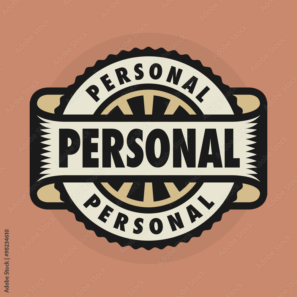 Stamp or emblem with text Personal