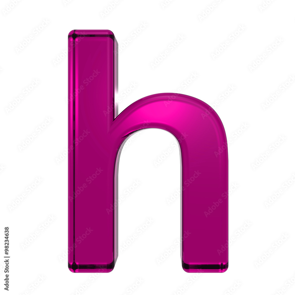 One lower case letter from pink alphabet set, isolated on white. Computer generated 3D photo rendering. One lower case letter from pink alphabet set, isolated on white. Computer generated 3D photo rendering.