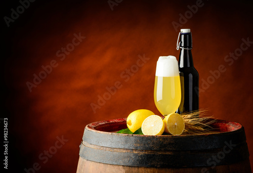 Radler beer and lemon