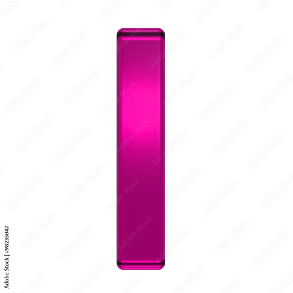 One letter from pink alphabet set, isolated on white. Computer generated 3D photo rendering. One letter from pink alphabet set, isolated on white. Computer generated 3D photo rendering.