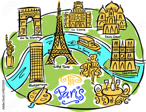 Paris Map in Color