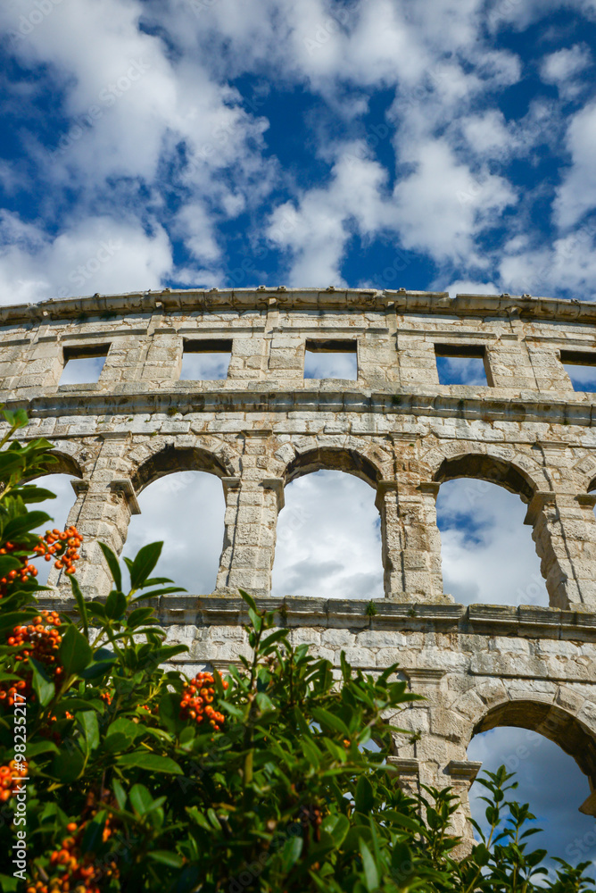 Ancient amphitheater in Pula Croatia