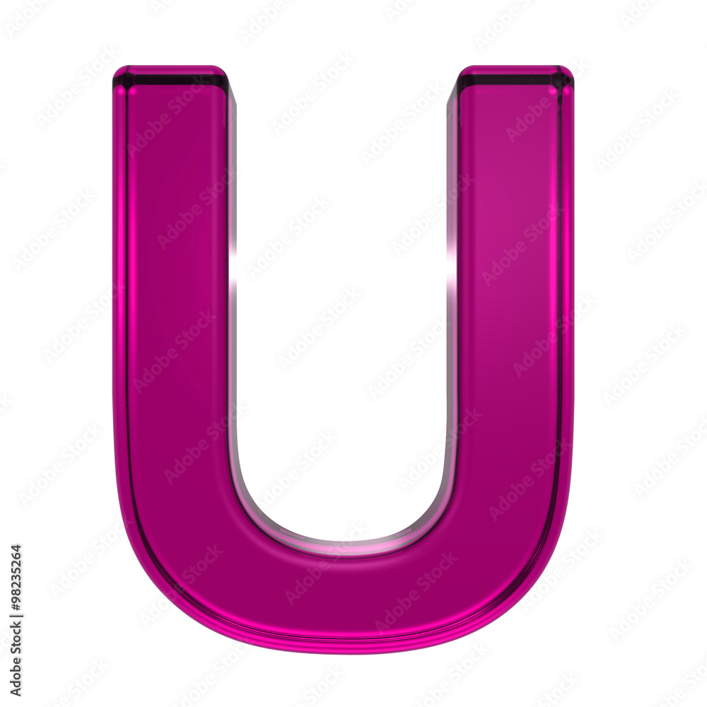 One letter from pink alphabet set, isolated on white. Computer generated 3D photo rendering. One letter from pink alphabet set, isolated on white. Computer generated 3D photo rendering.