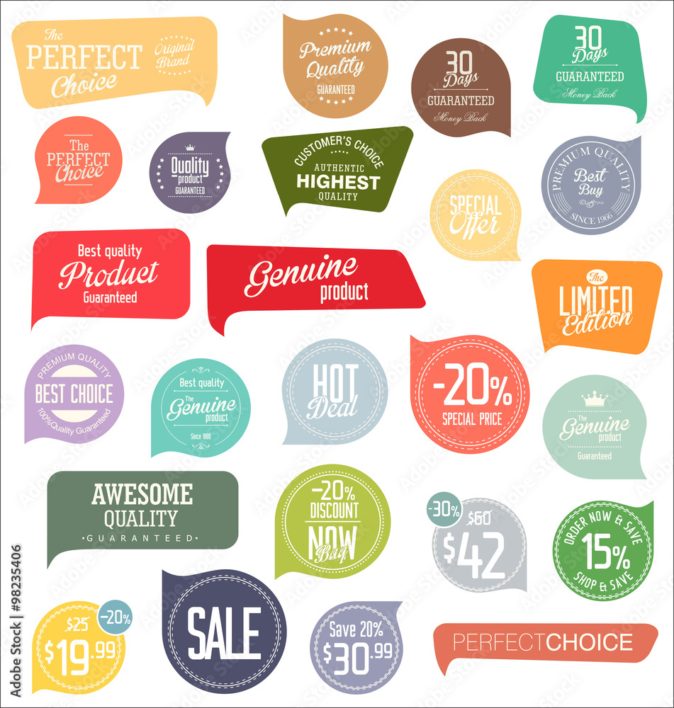 Obraz premium Sale Labels collection