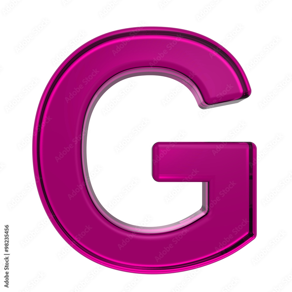 One letter from pink alphabet set, isolated on white. Computer generated 3D photo rendering. One letter from pink alphabet set, isolated on white. Computer generated 3D photo rendering.