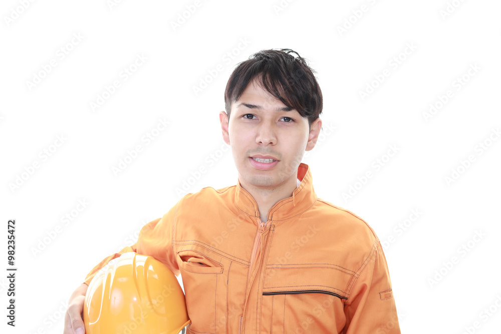 笑顔の労働者