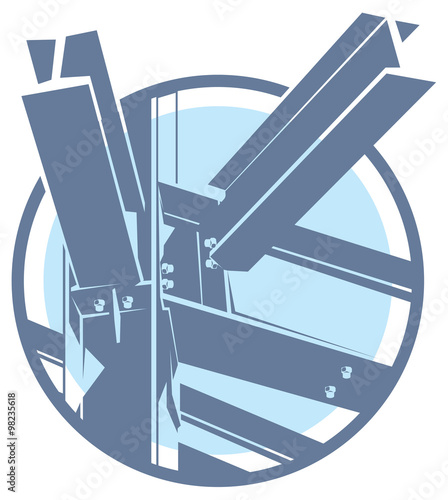Vector construction metal frame icon