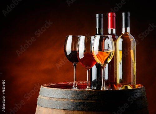 wine in wine cellar