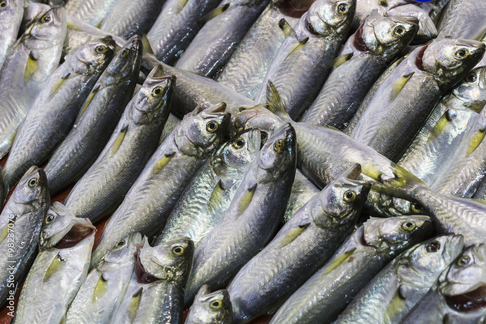 Obraz premium Fresh fish at the seafood market