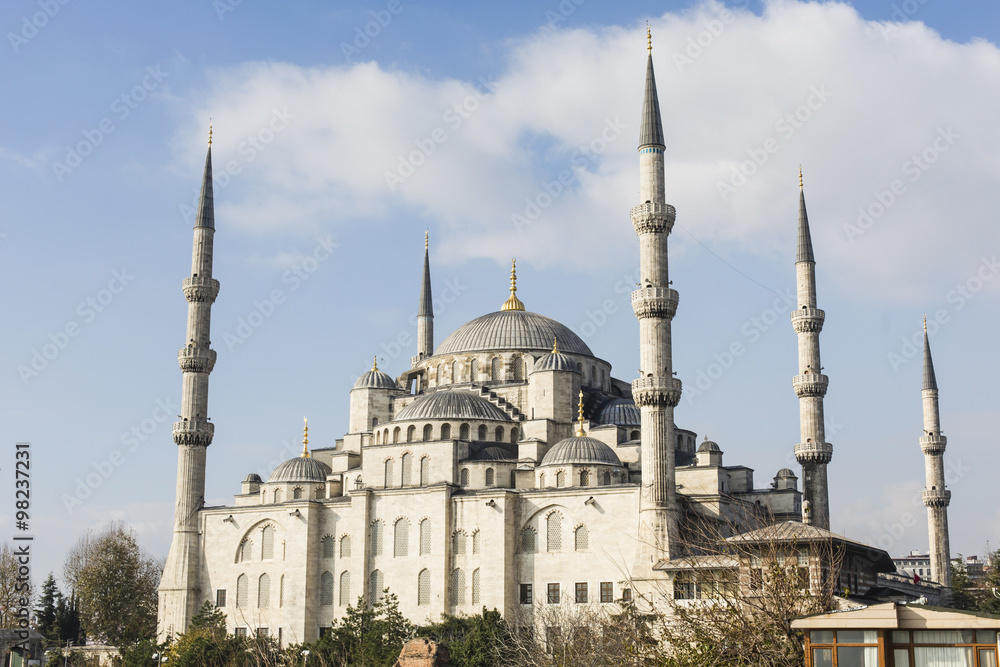 Obraz premium The Blue Mosque, (Sultanahmet Camii), Istanbul, Turkey.